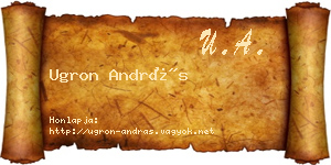 Ugron András névjegykártya